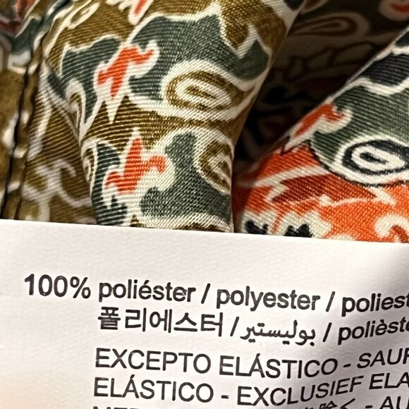 ZARA Women's Paisley Patchwork V-Neck Wrap Front Smocked Sleeve Dress Size XL - Picture 4 of 4